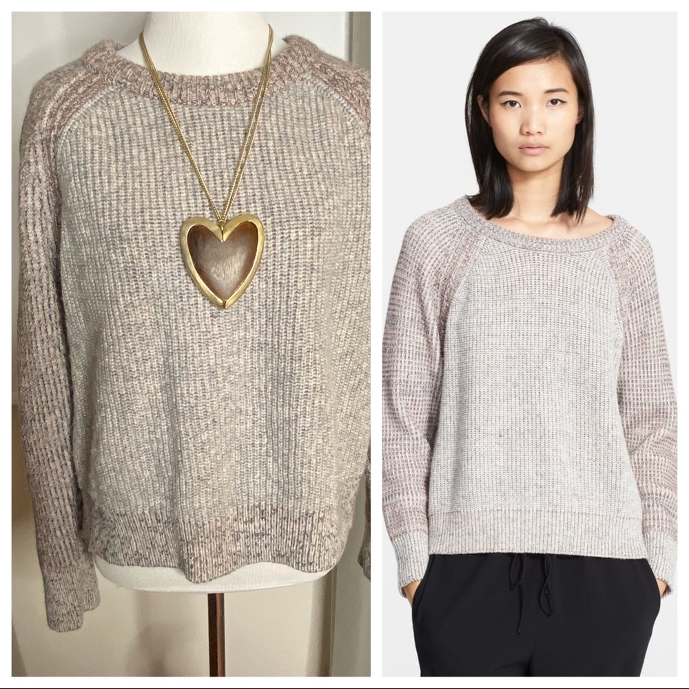 Rag & Bone Addison Chunky Wool Ribbed Gray Sweater